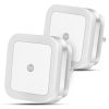 2Packs LED Night Lights Plug-in Light Sensor Lamps Cordless Indoor LED Lighting For Postpartum Mother Babysitter Aged Parent Bedroom Bathroom