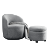 [Video] Welike Swivel barrel chair, living room swivel chair with round storage chair, 360 ¬∞ swivel club chair, nursery, bedroom, office