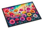 Carnations in Color Doormat Front Door Mat Indoor Outdoor Rugs for Entryway, Non Slip Washable Low Pile, 24H X 36W