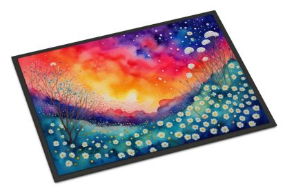 Gypsophila in Color Doormat Front Door Mat Indoor Outdoor Rugs for Entryway, Non Slip Washable Low Pile, 24H X 36W