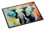 Elephant Doormat Front Door Mat Indoor Outdoor Rugs for Entryway, Non Slip Washable Low Pile, 24H X 36W