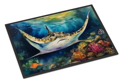 Sting Ray Doormat Front Door Mat Indoor Outdoor Rugs for Entryway, Non Slip Washable Low Pile, 24H X 36W