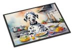 Dalmatian The Chef Doormat Front Door Mat Indoor Outdoor Rugs for Entryway, Non Slip Washable Low Pile, 24H X 36W