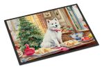 Japanese Spitz Christmas Cookies Doormat Front Door Mat Indoor Outdoor Rugs for Entryway, Non Slip Washable Low Pile, 24H X 36W