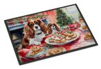 Cavalier Spaniel Christmas Cookies Doormat Front Door Mat Indoor Outdoor Rugs for Entryway, Non Slip Washable Low Pile, 24H X 36W
