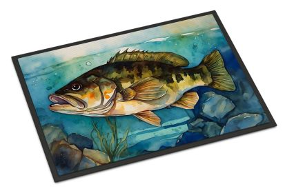 Smallmouth Bass Doormat Front Door Mat Indoor Outdoor Rugs for Entryway, Non Slip Washable Low Pile, 24H X 36W