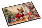 Norwich Terrier Cozy Christmas Doormat Front Door Mat Indoor Outdoor Rugs for Entryway, Non Slip Washable Low Pile, 24H X 36W