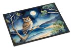 Owl Perched in Coastal Tree Doormat Front Door Mat Indoor Outdoor Rugs for Entryway, Non Slip Washable Low Pile, 24H X 36W