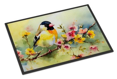 Goldfinch Doormat Front Door Mat Indoor Outdoor Rugs for Entryway, Non Slip Washable Low Pile, 24H X 36W