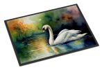 Swan Doormat Front Door Mat Indoor Outdoor Rugs for Entryway, Non Slip Washable Low Pile, 24H X 36W