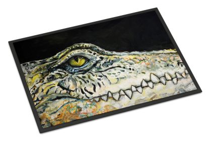 Bite Me Alligator Doormat Front Door Mat Indoor Outdoor Rugs for Entryway, Non Slip Washable Low Pile, 24H X 36W