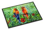 Fred and Freda Parrots Doormat Front Door Mat Indoor Outdoor Rugs for Entryway, Non Slip Washable Low Pile, 24H X 36W