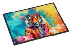 Hippie Animal Bengal Tiger Doormat Front Door Mat Indoor Outdoor Rugs for Entryway, Non Slip Washable Low Pile, 24H X 36W
