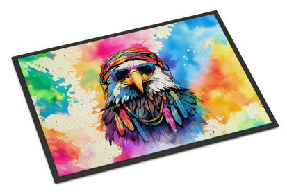 Hippie Animal Eagle Doormat Front Door Mat Indoor Outdoor Rugs for Entryway, Non Slip Washable Low Pile, 24H X 36W