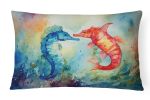 Nautical Collection Throw Pillow Throw Pillow for Indoor Couch Bed Outdoor Patio Washable, Seahorses 2822,12Hx16W