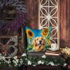 Golden Retriever in Sunflowers Throw Pillow Machine Washable, Indoor Outdoor Decorative Pillow for Couch, Bed or Patio, 14Hx14W