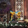 Boykin Spaniel in Sunflowers Throw Pillow Machine Washable, Indoor Outdoor Decorative Pillow for Couch, Bed or Patio, 14Hx14W
