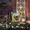 Brussels Griffon in Sunflowers Throw Pillow Machine Washable, Indoor Outdoor Decorative Pillow for Couch, Bed or Patio, 14Hx14W