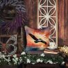 Pelican Fiery Sunset Throw Pillow Machine Washable, Indoor Outdoor Decorative Pillow for Couch, Bed or Patio, 14Hx14W