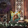 English Cocker Spaniel in Sunflowers Throw Pillow Machine Washable, Indoor Outdoor Decorative Pillow for Couch, Bed or Patio, 14Hx14W