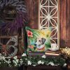 Borzoi Luau Throw Pillow Machine Washable, Indoor Outdoor Decorative Pillow for Couch, Bed or Patio, 14Hx14W
