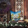 Komondor in Sunflowers Throw Pillow Machine Washable, Indoor Outdoor Decorative Pillow for Couch, Bed or Patio, 14Hx14W