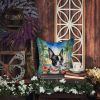 Boston Terrier Luau Throw Pillow Machine Washable, Indoor Outdoor Decorative Pillow for Couch, Bed or Patio, 14Hx14W