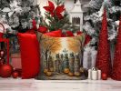 Mummies Spooky Halloween Throw Pillow Machine Washable, Indoor Outdoor Decorative Pillow for Couch, Bed or Patio, 14Hx14W