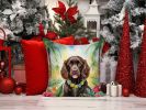 Boykin Spaniel Luau Throw Pillow Machine Washable, Indoor Outdoor Decorative Pillow for Couch, Bed or Patio, 14Hx14W