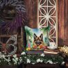 Belgian Tervuren Luau Throw Pillow Machine Washable, Indoor Outdoor Decorative Pillow for Couch, Bed or Patio, 14Hx14W