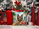 Belgian Tervuren Luau Throw Pillow Machine Washable, Indoor Outdoor Decorative Pillow for Couch, Bed or Patio, 14Hx14W