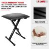 5 Core Keyboard Bench Pair X Style Piano Stool Thick Padded 12 to 18.5 inch Adjustable Keyboards Chair Black - KBB 02 BLK