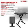 5 Core Keyboard Bench Pair X Style Piano Stool Thick Padded 12 to 18.5 inch Adjustable Keyboards Chair Black - KBB 02 BLK