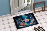 Bioluminescent Fish Doormat Front Door Mat Indoor Outdoor Rugs for Entryway, Non Slip Washable Low Pile, 24H X 36W