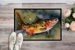 Brook Trout Doormat Front Door Mat Indoor Outdoor Rugs for Entryway, Non Slip Washable Low Pile, 24H X 36W