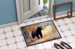 American Black Bear Doormat Front Door Mat Indoor Outdoor Rugs for Entryway, Non Slip Washable Low Pile, 24H X 36W