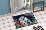 Snowy Owl Doormat Front Door Mat Indoor Outdoor Rugs for Entryway, Non Slip Washable Low Pile, 24H X 36W