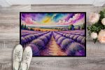 English Lavender in Color Doormat Front Door Mat Indoor Outdoor Rugs for Entryway, Non Slip Washable Low Pile, 24H X 36W