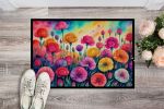 Carnations in Color Doormat Front Door Mat Indoor Outdoor Rugs for Entryway, Non Slip Washable Low Pile, 24H X 36W