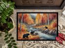 Bears Autumn in the Woods Doormat Front Door Mat Indoor Outdoor Rugs for Entryway, Non Slip Washable Low Pile, 24H X 36W