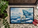 Polar Bear on the Ice Doormat Front Door Mat Indoor Outdoor Rugs for Entryway, Non Slip Washable Low Pile, 24H X 36W
