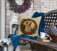 Anatolian Shepherd Dog Christmas Flowers Throw Pillow Machine Washable, Indoor Outdoor Decorative Pillow for Couch, Bed or Patio, 18Hx18W