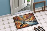 Bears Autumn in the Woods Doormat Front Door Mat Indoor Outdoor Rugs for Entryway, Non Slip Washable Low Pile, 24H X 36W