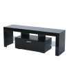 FashionTVstandTVcabinet,EntertainmentCenter,TVstationTV console,media console,with LEDlight belt,light belt remote control,toughenedglassshelf