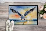 Gull Flying Low Doormat Front Door Mat Indoor Outdoor Rugs for Entryway, Non Slip Washable Low Pile, 24H X 36W