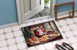 Cookies with Santa Claus Doormat Front Door Mat Indoor Outdoor Rugs for Entryway, Non Slip Washable Low Pile, 24H X 36W