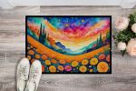 Marigolds in Color Doormat Front Door Mat Indoor Outdoor Rugs for Entryway, Non Slip Washable Low Pile, 24H X 36W