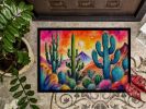 Cactus in Color Doormat Front Door Mat Indoor Outdoor Rugs for Entryway, Non Slip Washable Low Pile, 24H X 36W