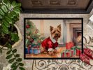Norwich Terrier Cozy Christmas Doormat Front Door Mat Indoor Outdoor Rugs for Entryway, Non Slip Washable Low Pile, 24H X 36W