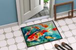 Koi Fish Doormat Front Door Mat Indoor Outdoor Rugs for Entryway, Non Slip Washable Low Pile, 24H X 36W